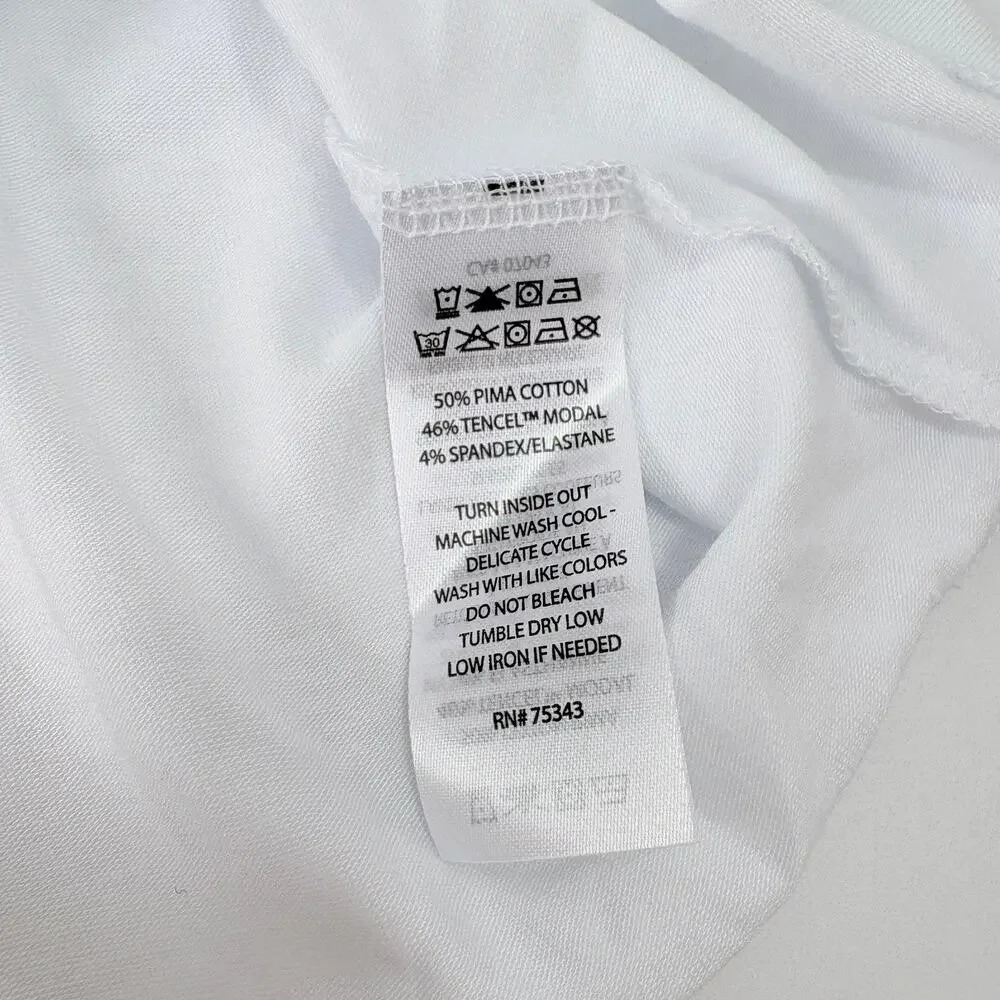 Sundry NWT Classic Elevated Essential Minimalist White Tee in Pima Cotton Size M - Picture 11 of 14